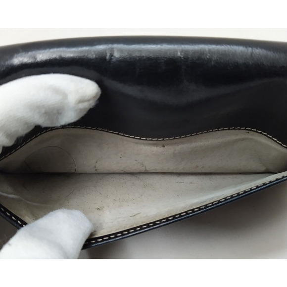 Kate Spade New York Black Leather Credit Card Trifold Wallet - Made in Italy - Picture 9 of 16